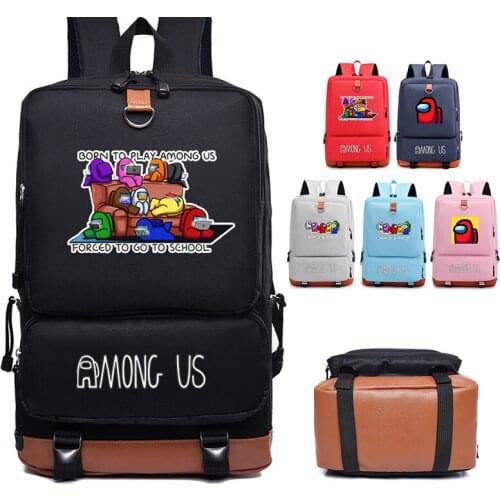 Cartoon Anime Game Among Us Backpack School Bag for Girls Boys Plecak Women Men Children Teens Laptop Travel Rucksack Knapsack