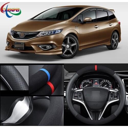 38cm Non-Slip Dreathable Suede steering wheel cover For Honda Jade Car Interior decoration accessories