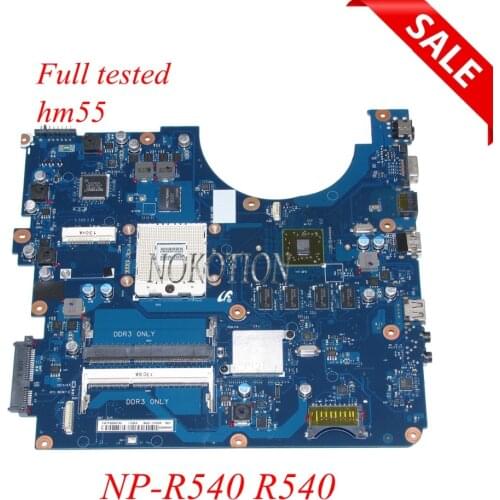 NOKOTION BA41-01285A BREMEN2-L BA92-06626A BA92-06626B For samsung R540 laptop motherboard HM55 warranty 60 days