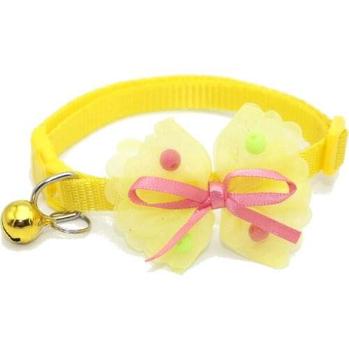 New Cheap Cats Collar For Cats Collier Chiot Dog Bow Tie Kitten Collar Hot Sale Adjustable Pet Bowknot Necktie Collar Cute