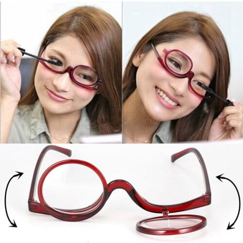 Makeup Reading Glasses Women Rotating Magnifying Folding Clamshell Presbyopic Glasses +1.0+1.5+2.0+2.5+3.0