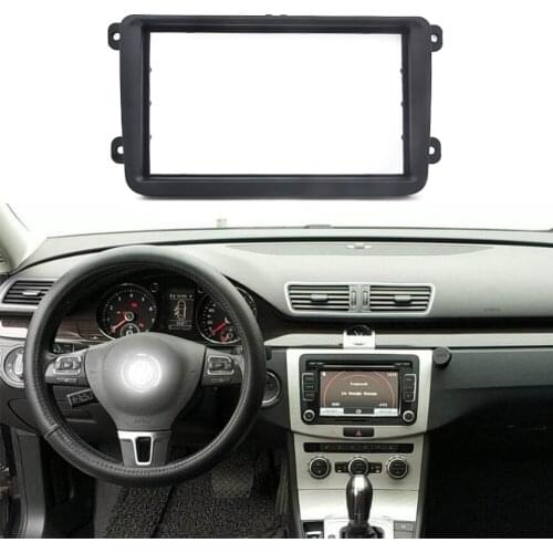 Radio Fascia for VW Touran Caddy Jetta Golf Passat SKODA Fabia Octavia Seat Leon Stereo Panel Trim Kit DVD Frame