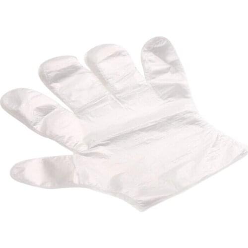 100pcs/Set Safety PE Material Disposable Food Gloves for X-max Chicken BBQ Garden Plant Miniascape Flower Anti-Dirty Hands Glove