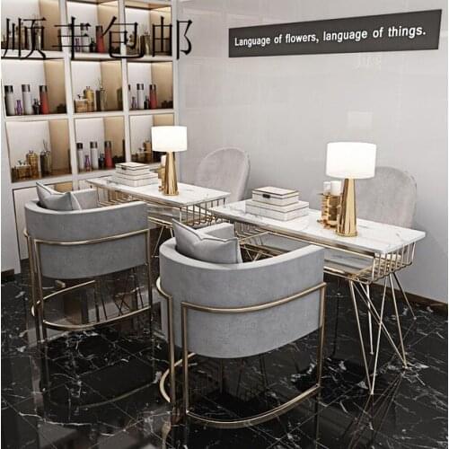 Personalized customized marble manicure table and chair package