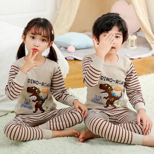 Children Pajamas Boys Cartoon Dinosaur Pyjamas Kids Girls Cotton Sleepwear Childrens Nightwear Christmas Family Pajama for kids