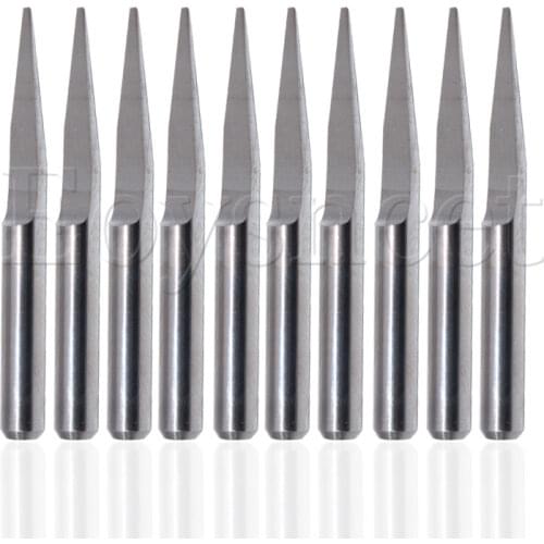Durable 20Degree 0.8mm Carbide Engraving Bits CNC Router Tool V-shape Pack of 10