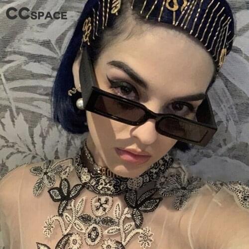 53194 Rectangular Small Narrow Sunglasses Brand Design Hip Hop Fashion Vintage Men Womens Shades UV400