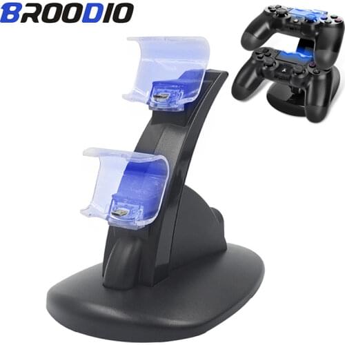 PS4 Controller Charger Stand Station For Sony Playstation 4 PS4/PS4 Pro/PS4 Slim Game Controller Dual USB LED ps 4 Charging Dock