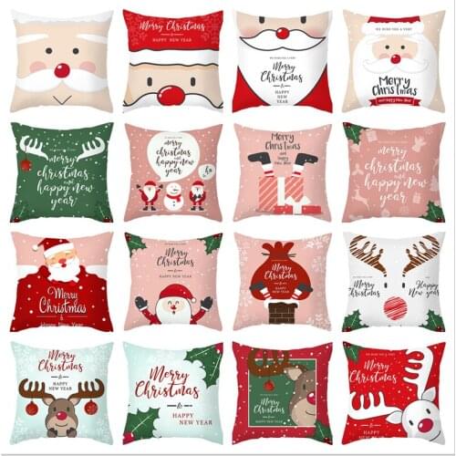 Christmas decoration 44x44cm christmas cushion covers Christmas ornament New year gift Xmas navidad home decor room decoration