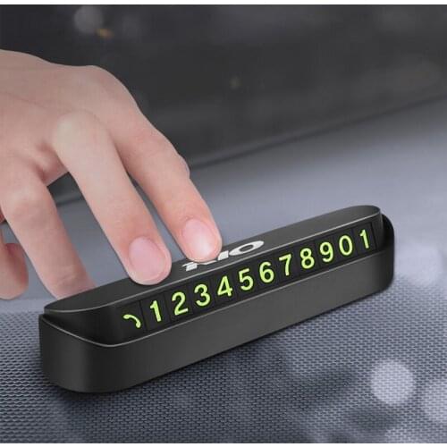 Car Styling Temporary Parking Card Phone Number Card Plate Park Stop For KIA Cerato RIO Soul Picanto sorento
