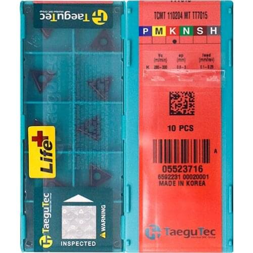 TCMT110204-MT TT7015 Original Taegutac Carbide Inserts Turning Inserts Lathe Tools 10Pcs/Lot