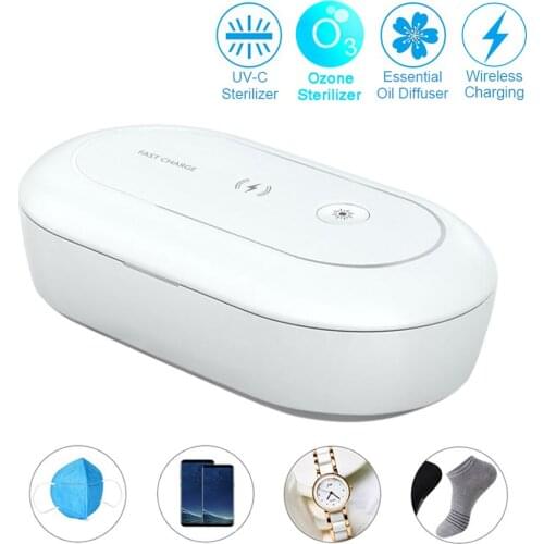UV Ozone Sterilizer UV Disinfection Box with Wireless Charging and Fromatherapy Function