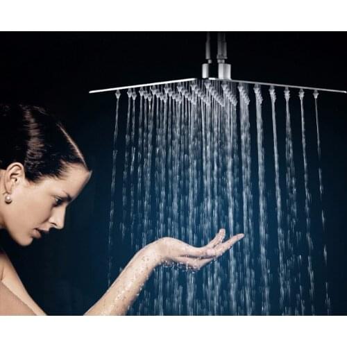 Stainless Steel Ultra-thin High Pressure Shower Head Top Over Head Water Saving Bathroom Shower Sprayer Rainfall Shower