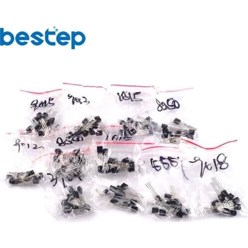 Commonly used small power transistor bag 11 kindsx10pcs=110pcs S8050 S8550 S9012 S9013 S9014 S9015 S9018 2N5551