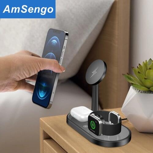 3 in 1 Fast Charging Station For iPhone 12 12Pro 12MINI 12Pro Max Wireless Chargers Dock For Apple Watch 6 5 4 3 2 AirPods Pro