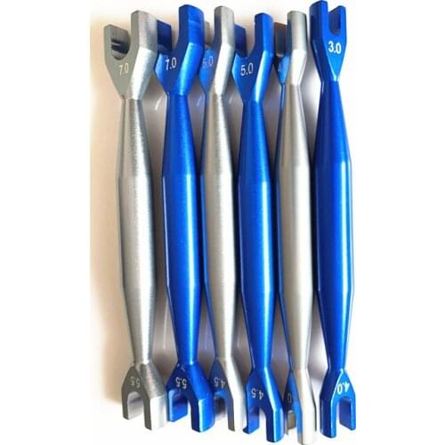 1PC Repair Tool Parts Open End Wrench Double-head Small Hardened 7045 Metal Spanner 3.0/4.0/4.5/5.0/5.5/7.0 for RC Model Car DIY