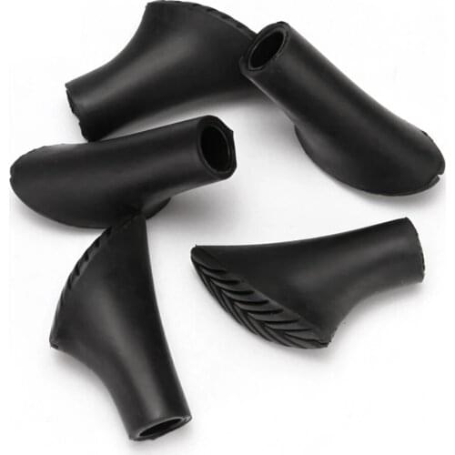 10 Pcs Nordic Walking Pole Trekking Pole Tip Protectors Rubber Pads Buffer Replacement Tips End For Hiking Mountaineering Stick