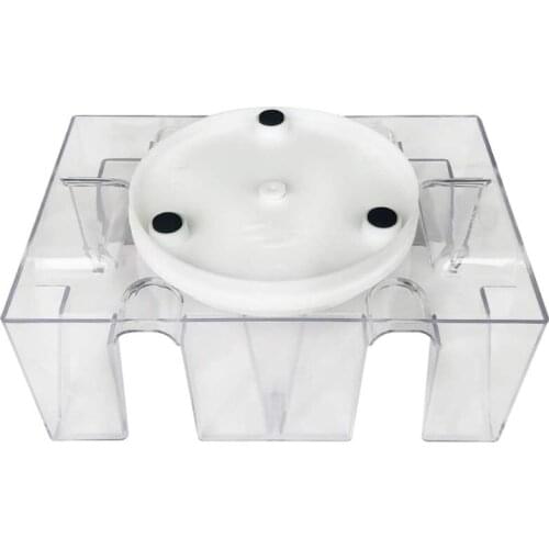 2/6 Deck Rotating Playing Card Tray Transparent Poker Card Box Casino Party Game