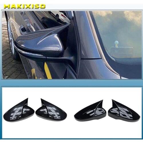 2PCS Side Car Mirror Covers Caps for VW Golf 6 GTI 6 Golf 6 R MK6 R20 Touran Pair Wing RearView Mirror Case Cover Trim Cap Black