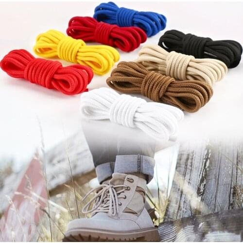 2pcs/lot Round Shoelaces Polyester Solid Classic Martin Boot Shoelace Casual Sports Boots shoes Lace 90cm/120cm/150cm F083