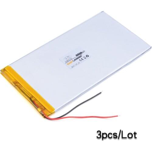 3pcs/Lot 3380150 3.7V 5500mAh Rechargeable Li-Polymer Li-ion Battery For Bluetooth Notebook Tablet PC electronics safety lamp