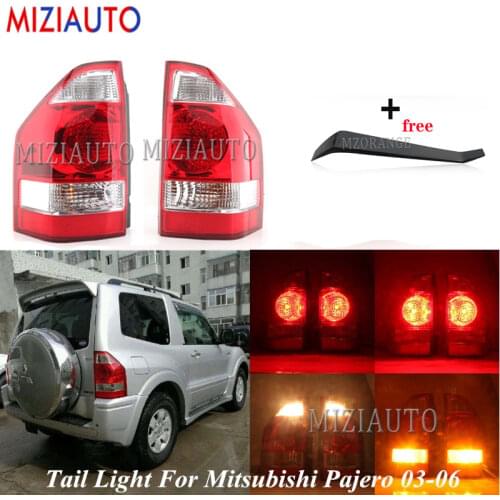 Tail Light For Mitsubishi Pajero 2003 2004 2005 2006 Tail Rear Lamp warning Bumper SET LEFT + RIGHT PAIR Montero car styling
