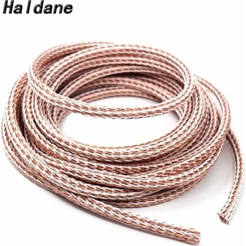 Free Shipping Haldane 12TC 7N OCC Pure copper Speaker Cable HIFI audio speaker Wire loudspeaker Cable IY 24 Strands
