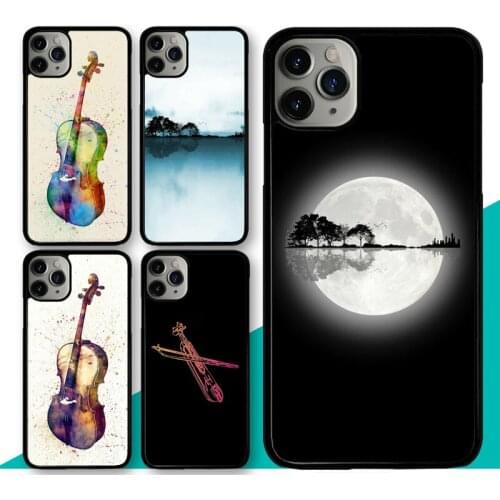Musical Cello Violin Case For iPhone 11 12 Pro Max mini SE 2020 XR X XS MAX 5S 6 6S 7 8 Plus Back Cover Shell