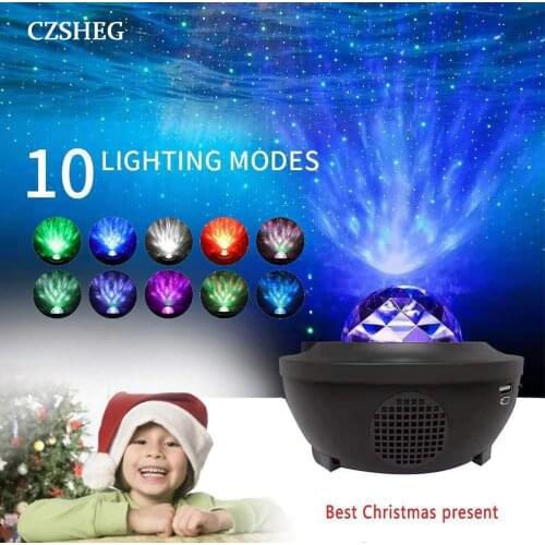 Colorful Starry Sky Galaxy Projector Nightlight Child Blueteeth USB Music Player Star Night Light Romantic Projection Lamp Gifts