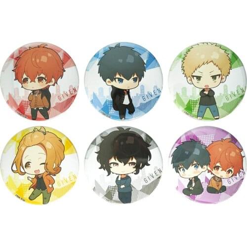 Given Anime Badge Mafuyu Sato Ritsuka Uenoyama Haruki Nakayama Akihiko Kaji Cute Metal Badge Brooch Pins