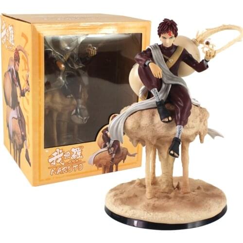 26cm Naruto Shippuden Anime Gaara with Gourd Handsome PVC Action FIgure Cartoon Collection Model Toy Kids GIft Brinquedos