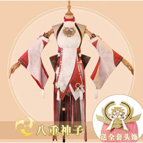 Genshin Impact Yae BaChongShenZi Lovely Game Suit Uniform Cosplay Costume Halloween Carnival Party Outfit For Women XS-XXL 2021