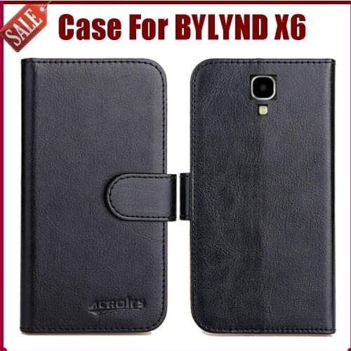 Hot Sale! BYLYND X6 Case New Arrival 6 Colors High Quality Flip Leather Protective Cover For BYLYND X6 Case Phone Bag