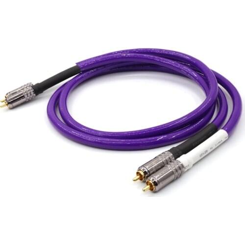 Hi-end SA-OF8N PRISM cable,RCA audio interconnect cable single wire with WBT-0150 RCA plug connector