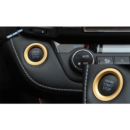 Lapetus Car Styling Engine Start Stop Ring Keyless Start System Button Cover Trim 1 Pcs For TOYOTA RAV4 RAV 4 2016 2017 2018