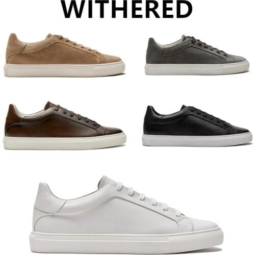 Jenny&Dave England Fashion Genuine Leather Comfortable Round Toe Shoes Sneakers men Shoes Man Summer Causal Vulcanized Shoes men