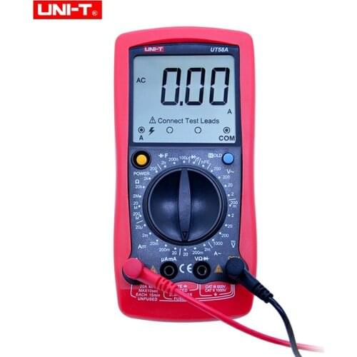 UNI-T Digital Multimeter UT58A AC DC Voltmeter with Large LCD Screen Data Hold Buzzer tester Multimetro