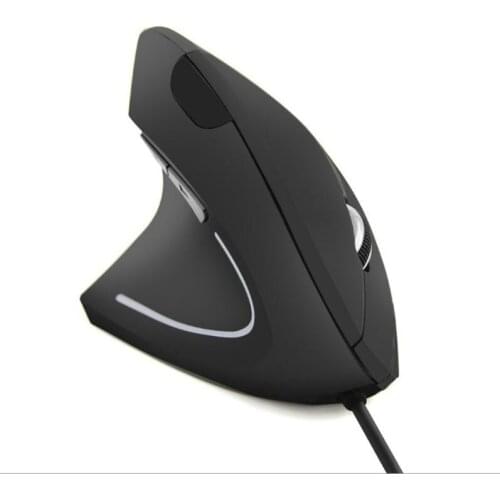 Wired Left Hand Vertical Mouse Ergonomic Gaming Mouse 800 1200 1600 DPI USB Optical Wrist Healthy Mice Mause For PC Computer