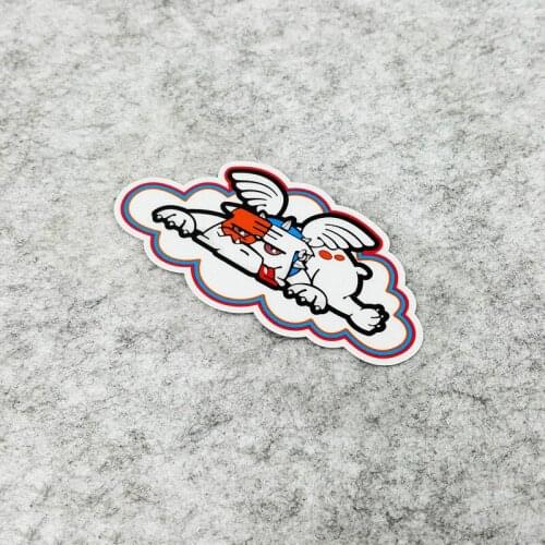 NO.S288 GalonDeco MOTO GP Sticker Rossi Mascot Lucky Dog Angel Wings Cartoon Motorcycle Sticker Reflective Warning Sticker