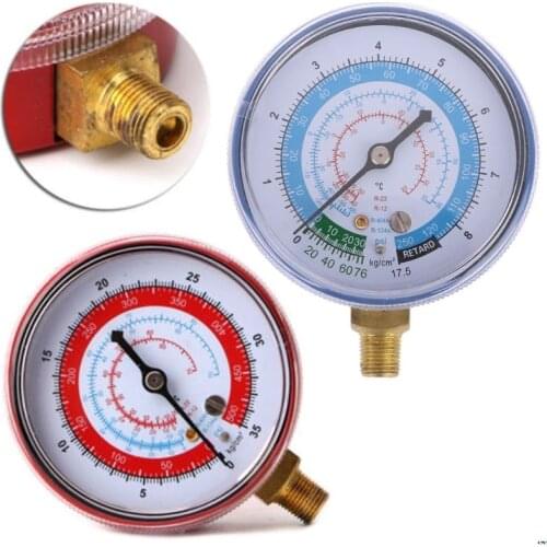 New Air Conditioner R404 R134A R22 Refrigerant Low Pressure Gauge PSI KPA Blue Klimaanlage Werkzeuge