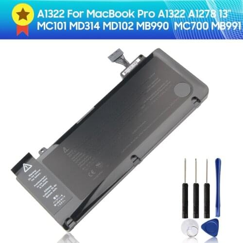 Original Replacement Battery A1322 for MacBook Pro A1322 A1278 13" MC101 MD314 MD102 MB990 MC700 MB991 63.5wh