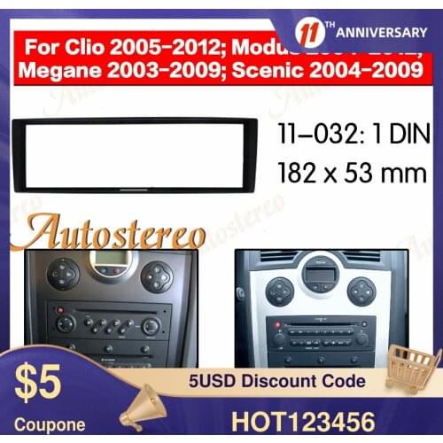 Frame Panel 1DIN Car Dash Frame Radio Fascia ForRENAULT Clio Modus Megane stereo dash kit radio CD player installation