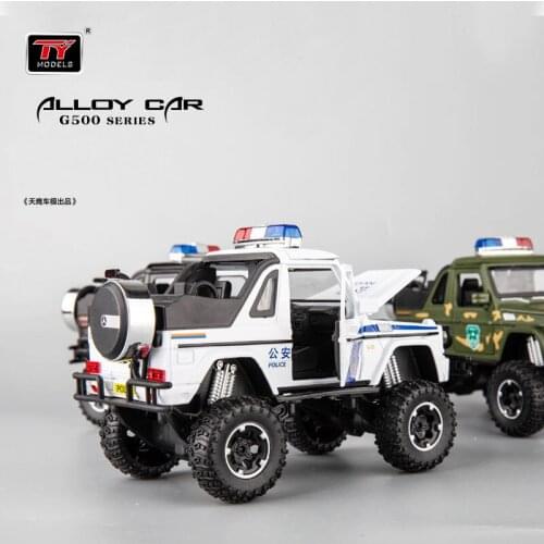 Simulation G500 Four Drive Cabriolet Off-road Alloy Car Model Childrens Toy Car Pull Back Light Music Kid Toy Open Doors 1:32