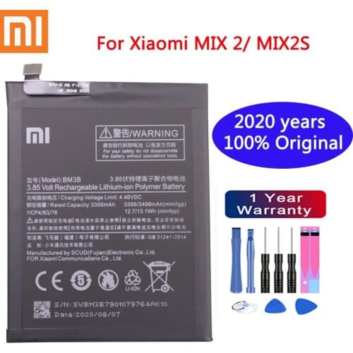 Original Replacement Phone Battery BM3B 3300mAh For XiaoMi Mix 2 / Mix 2S High Capacity Phone Batteries Free Tools