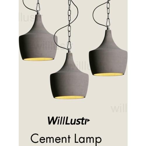 Modern concrete suspension lamp cement pendant light dinning hall clothing shop restaurant hotel living room hanging lighting