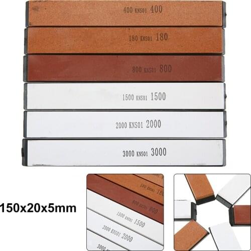 6Pcs/set Mixed Grit Knife Sharpening Stone Kitchen Knife Sharpener For Straight Razor Cutting Class Knives Grinding Tool