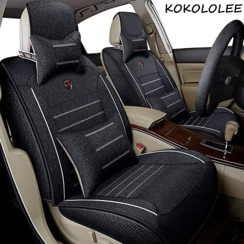 Kokololee Universal flax Car Seat cover for Nissan all models qashqai x-trail tiida Note Murano March Teana automobiles styling