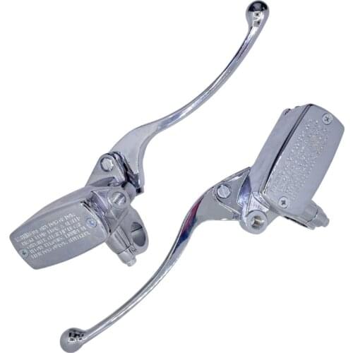 For Yamaha VMAX 1200 XJR 1200 1300 Universal Chrome 7/8" 22MM Motorcycle Handlebar Hydraulic Master Cylinder Brake Clutch Levers