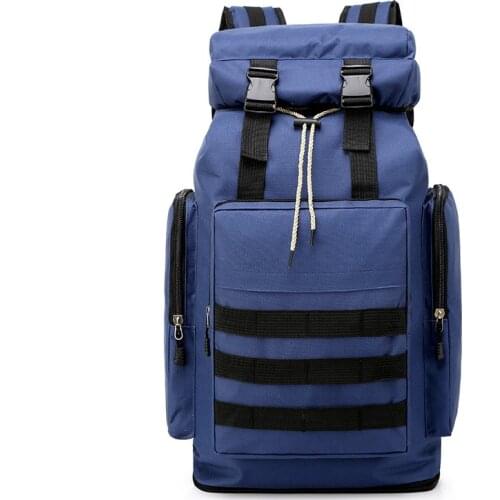 BOWTAC Unisex 60L Large Capacity Oxford Outdoor Travel Waterproof Shoulders Package Male Luggage Backpack Mountaineer