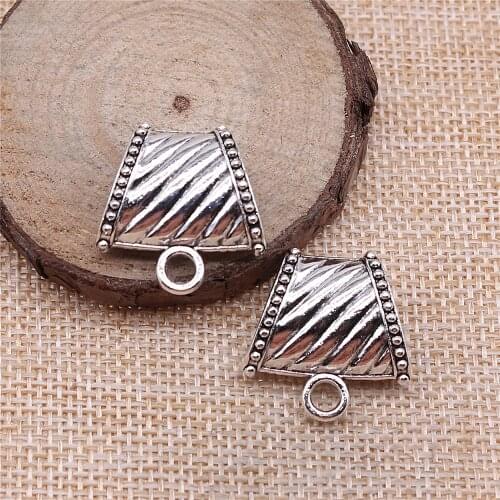 WYSIWYG 2pcs 24x23mm Scarf Buckle Bail Beads Fit For Jewelry Making DIY Scarf Bail Beads Charm Jewelry Accessories